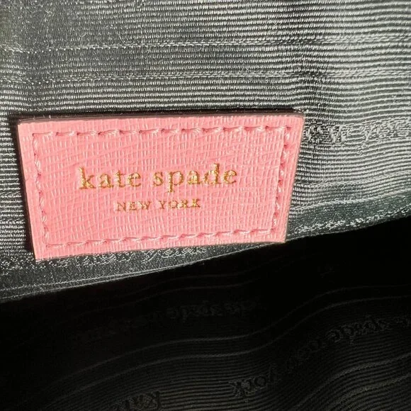 Kate Spade New York Womens Morgan Leopard Double-Zip Dome Pink Crossbody Bag - Picture 15 of 16